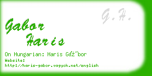 gabor haris business card